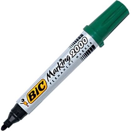 Перманентен маркер Bic 2000 Зелен объл връх