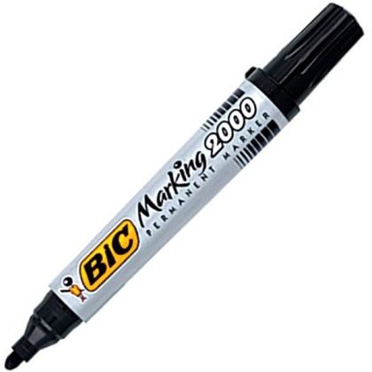 Перманентен маркер Bic 2000 Черен объл връх