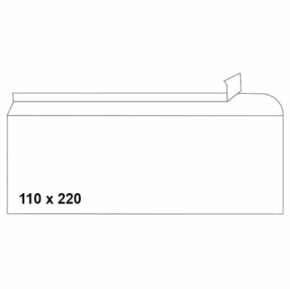 Плик Pigna бял DL 110x230 mm Стикер