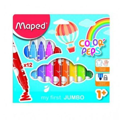 Флумастери Maped Jumbo 12цв.