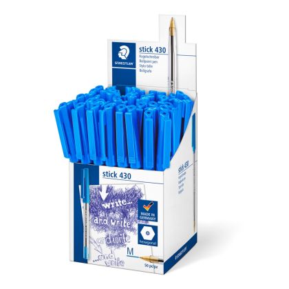 Химикалка Staedtler Stick 430 М,опаковка 50 броя,синя