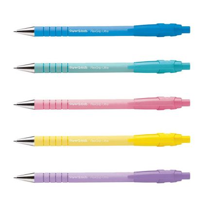 Химикалка Papermate Flexgrip Ret 5 броя, Пастел