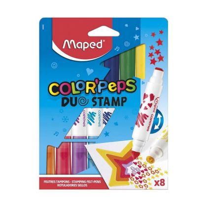 Флумастери Maped с печати 8 цвята