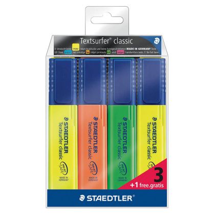 Комплект текстмаркери Staedtler 364,3+1броя
