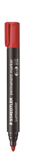 Маркер Staedtler Lumocolor 352, перманентен, объл връх,червен