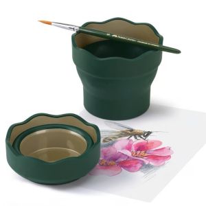 Чашка за рисуване Faber Castell, сгъваема Зелен