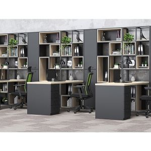 Стелаж RFG Boxi S, метален, 720 х 370 х 2120 mm, черен