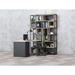 Стелаж RFG Boxi M, метален, 72 х 37 х 212 cm, черен