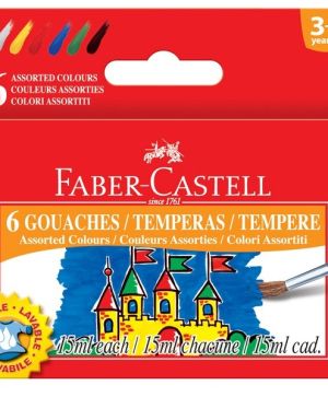Темперни бои Faber-Castell 6 цвята  ню
