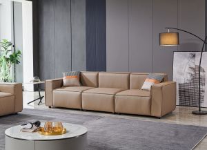 Табуретка RFG Kiano, квадратна, екокожа, 750 х 880 х 420 mm, кафява