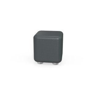Табуретка RFG Cube, квадратна, екокожа, 60 х 60 х 43 cm, цвят графит