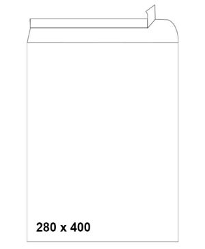 Плик бял Е4 280х400 mm Стикер 1 бр.