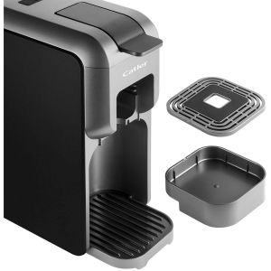 Кафе машина Catler ES700, за капсули Dolce Gusto, Nespresso, Caffissimo, 1350 W, налягане на помпата 15 бара, черно-сребриста