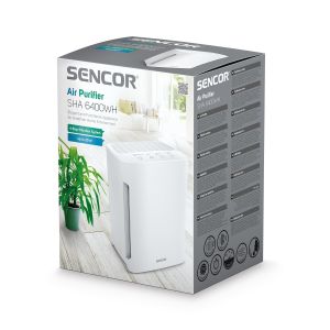 Пречиствател за въздух Sencor SHA 6400WH-EUE3, до 15 m2, ниво на шум 55 dB, 3.27 kg