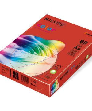 Цветна хартия IQ Color Кор. червен №44 А4 500 л.