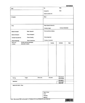 Фактура инвойс,  химизирана А4 100 л.