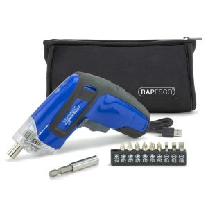 Акумулаторна отвертка Rapesco - Винтоверт Germ-Savvy, 3.6 V, синя