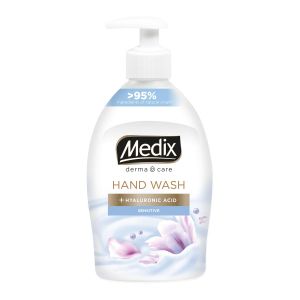 Течен сапун Medix Cream Sensitive, с помпа, 400 ml, бял