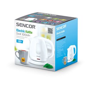 Електрическа кана за вода Sencor SWK 1010WH, бяла, 1 L, 1100 W