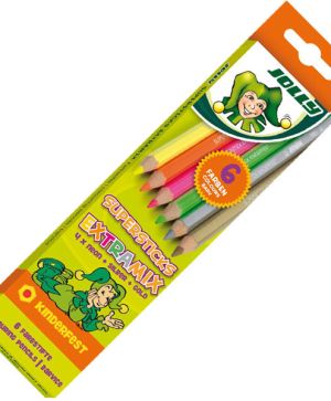 Цветни моливи Jolly Kinderfest,неон+металик,6цв.