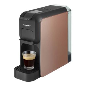 Кафе машина Catler ES701, за капсули Dolce Gusto, Nespresso, Caffissimo, 1350 W, налягане на помпата 15 бара, кафява
