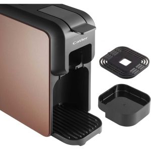 Кафе машина Catler ES701, за капсули Dolce Gusto, Nespresso, Caffissimo, 1350 W, налягане на помпата 15 бара, кафява