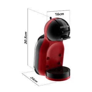 Кафе машина Krups Mini Me KP123H10, автоматична, за капсули Nescafe Dolce Gusto, 1500 W, червено-черна