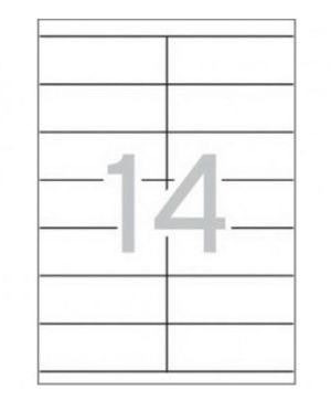 Етикети 105x42.3 mm А4, 100 л. 14 етик.