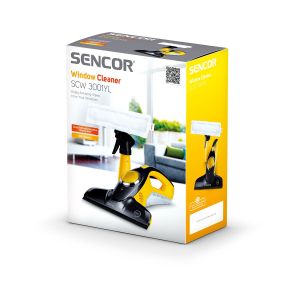 Уред за почистване на прозорци Sencor, Li-Ion батерия, жълт