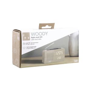 Радио часовник TNB Joy Woody, електронен, LED