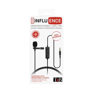 Микрофон TNB Influence, за смартфон, камера и компютър, 3.5 mm жак