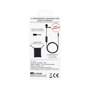 Микрофон TNB Influence, за смартфон, камера и компютър, 3.5 mm жак