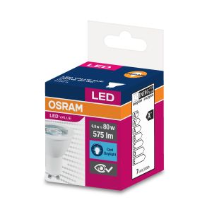 Kрушка Osram LED, GU10, 6.9W, 230V, 575 lm, 6500K