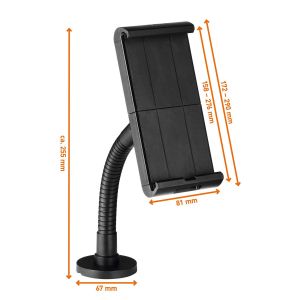 Поставка за таблет Durable Tough, минимален диaгонал 7 инча, максимално тегло 1 kg, черна