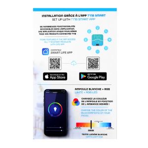 Крушка TNB Smart Home, LED, 60 W, 800 lm, с Wi-Fi, E27