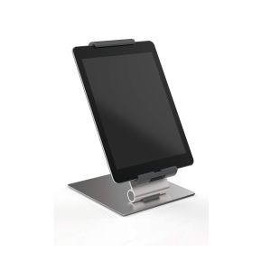 Поставка за таблет Durable Table, за маса или бюро, минимален диaгонал 7 инча, максимално тегло 1 kg, сребриста