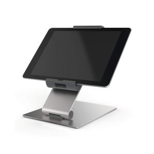 Поставка за таблет Durable Table, за маса или бюро, минимален диaгонал 7 инча, максимално тегло 1 kg, сребриста