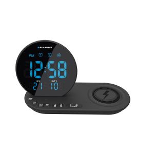 Радио часовник Blaupunkt CR85BK, FM радио, температура, USB/WC/IN/OUT, 5 V, черен