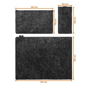 Калъф за лаптоп или таблет Durable Effect Multibag, 16.4'', филц