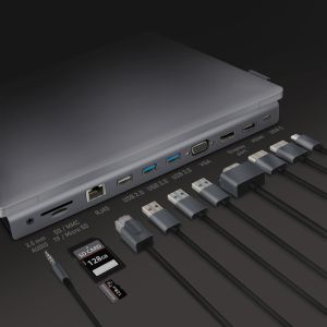 Докинг станция Yenkee 1101, 11 в 1, USB C