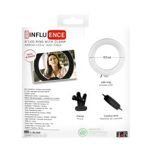 Светлинен ринг за монитор TNB Influence, LED, 6'', бяло-черен