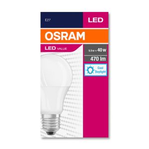 Kрушка Osram LED, E27, 6W, 230V, 470 lm, 6500K