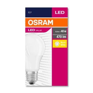 Kрушка Osram LED, E27, 6W, 230V, 470 lm, 2700K