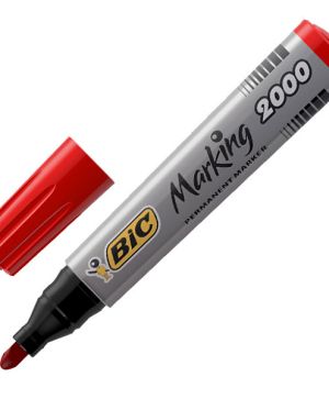 Перманентен маркер Bic 2000 Червен объл връх