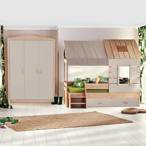 Трикрилен детски гардероб MY HOUSE 2