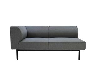 Модул RFG Klark, ъглов, текстил, 800 х 800 х 720 mm, сив