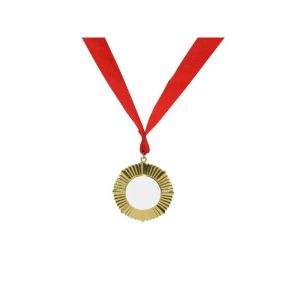 BESTSUB Медал, за сублимация, с лента, диаметър 60 mm, златен