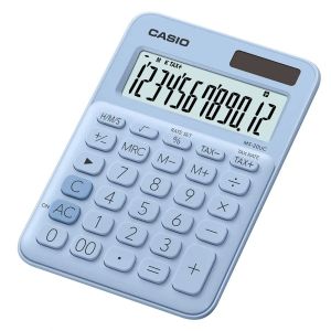 Калкулатор Casio MS-20-UC-LB, настолен, Светлосин
