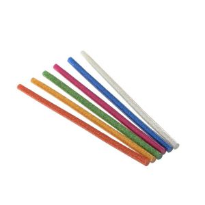 Силиконови пръчки Junior Heli Stick, диаметър 7 mm, брокат, 6 броя