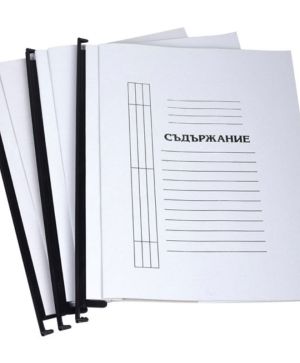 Папка бяла картонена за картотека Бял A4